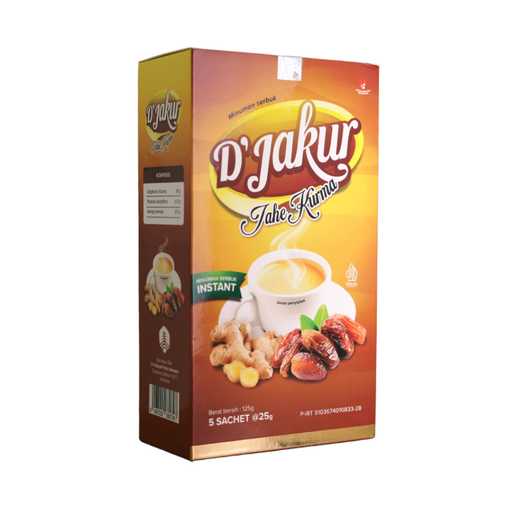 

D’Jakur Jahe Kurma – Minuman Herbal Sachet (Isi 5) | Hangatkan Tubuh & Imun Booster