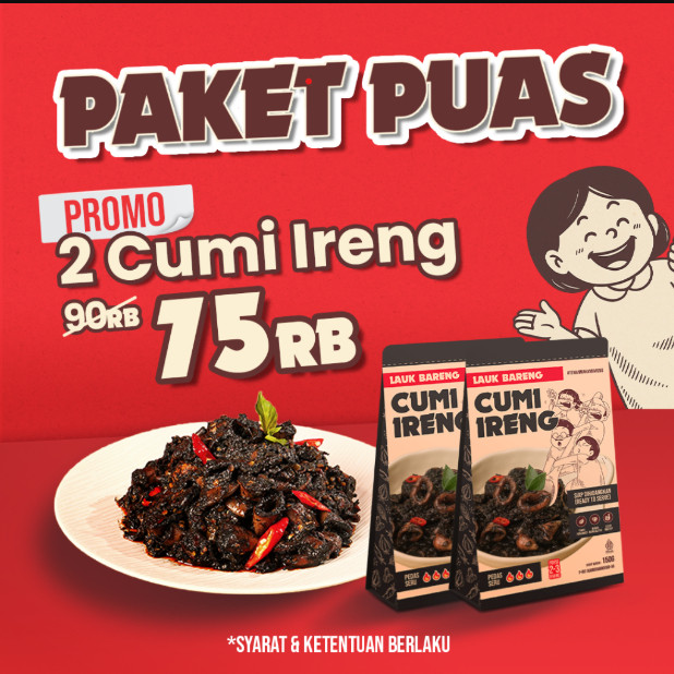 

[SPECIAL DEALS] Lahap Bareng | Cumi Ireng Hitam | Lauk/Makanan Instant Ready to Eat, Real Food, Praktis & Tanpa Pengawet | Cumi Balakutak Sambal Pedas
