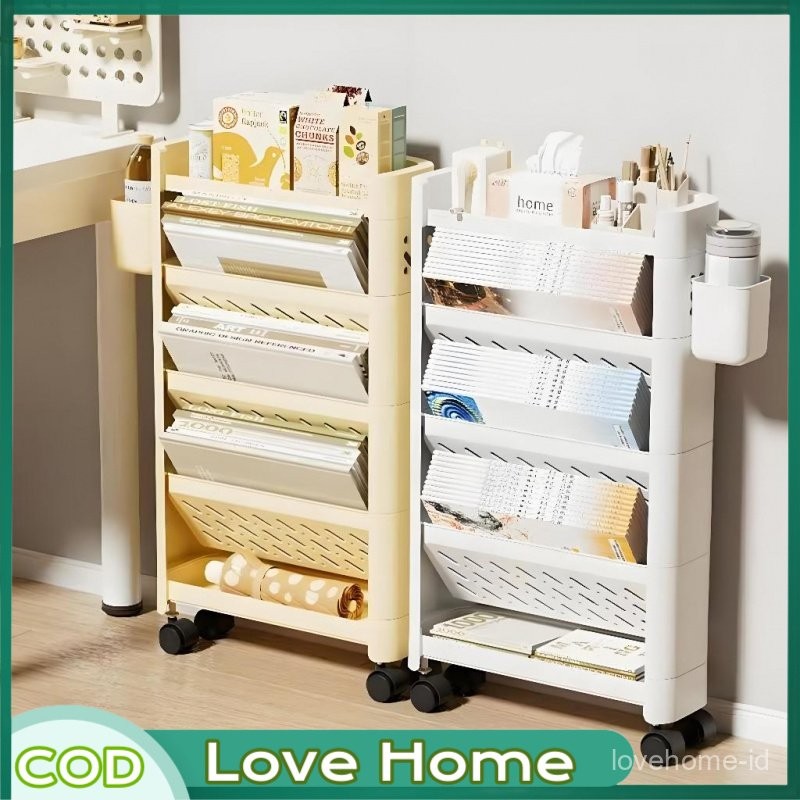 Rak Susun/Rak Buku /Rak Portable Plastik Buku /Rak Susun Roda /Rak Toy Storage/Rak Serbaguna/Buku An