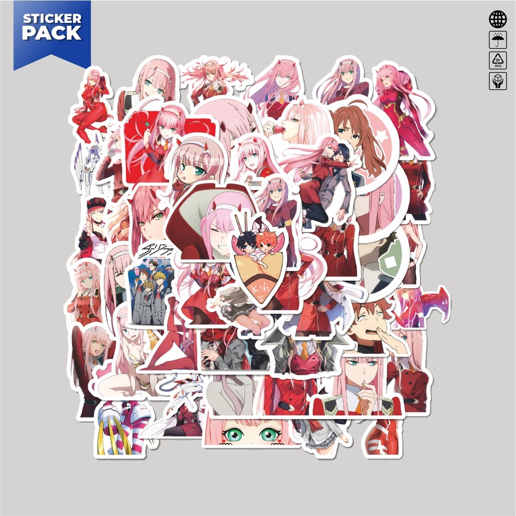 

[100PCS]Stiker Pack Stiker Anime Darling in the Franxx Aesthetic Vinyl Anti Air Dekorasi Sticker Laptop Buku Journal Koper Helm Casing HP Gitar Helm Skateboard