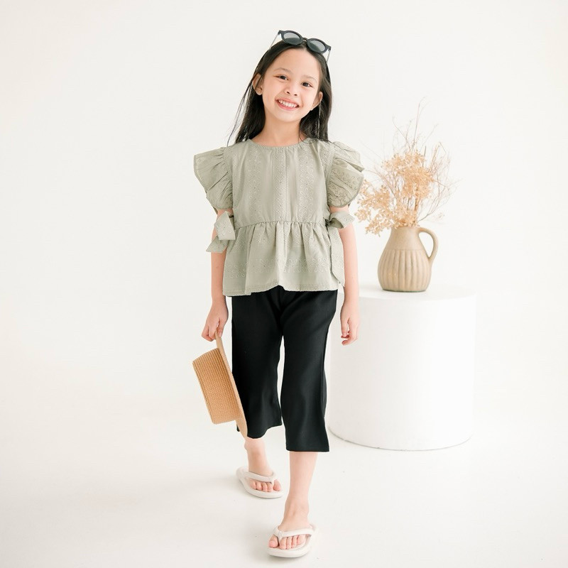 SEMAGOOL (1-6 Tahun) VIENNA-Atasan Anak Perempuan Katun Bordir | Blouse Anak Perempuan Korea | Blous