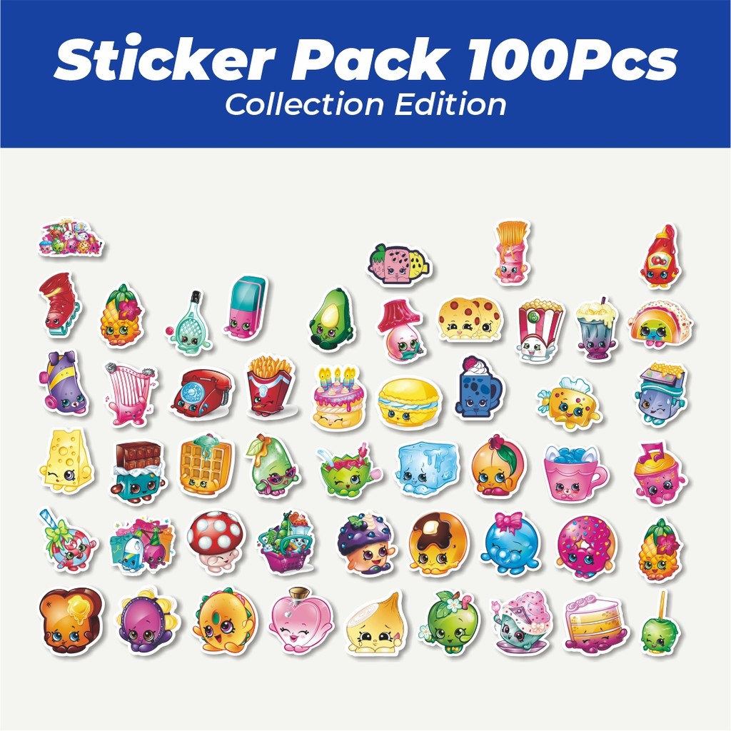 

Hot Stiker Shopkins Versi 1 Lucu Anti Air Stikers Berperekat Waterproof Sticker Decal Buat Motor Helm Buku Journal Koper Casing HP Laptop Botol Minum