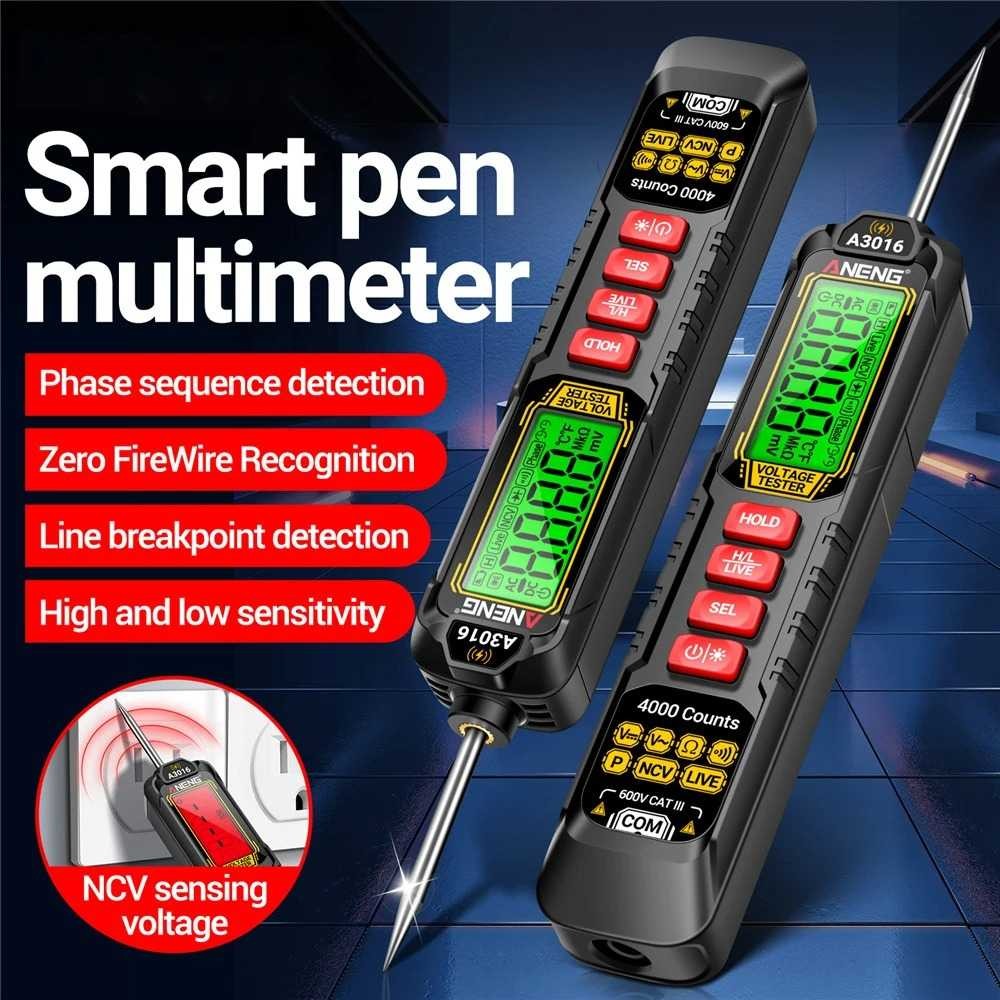 ANENG Digital Multimeter Tespen 2in1 Tester AC Voltage NCV 500mA - A3016 Murah Terbaik