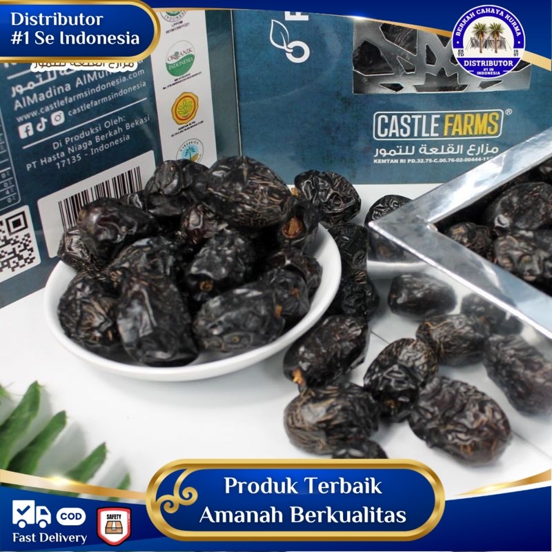 

kurma ajwa jumbo premium 1kg king dan castle farms