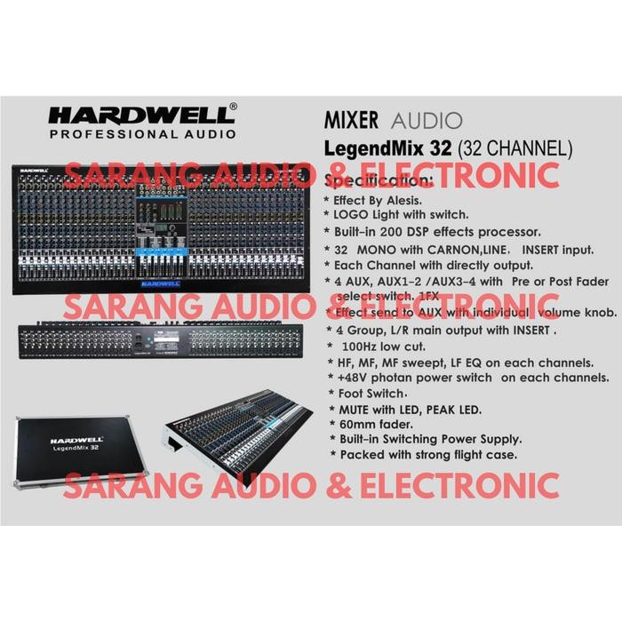 Mixer Audio HARDWELL LEGENDMIX32 Original 32 Channel LEGEND MIX 32