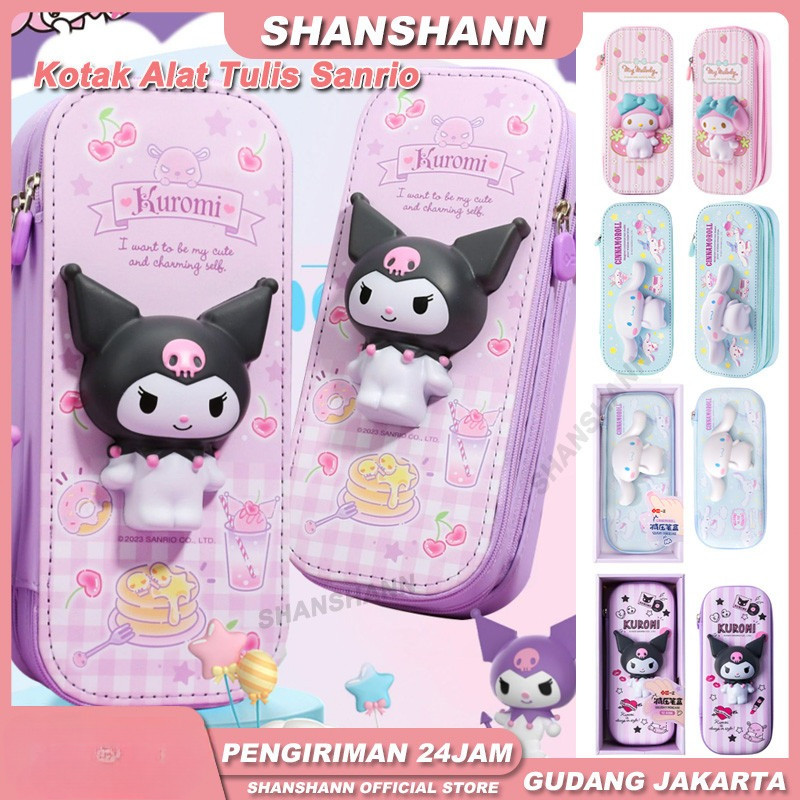 

【COD】Kotak Pensil Kapasitas Besar Sanrio Cinnamoroll Melodi Pensil Sekolah Tas Pensil Tempat Pensil Berkapasitas Besar Dua Lapis