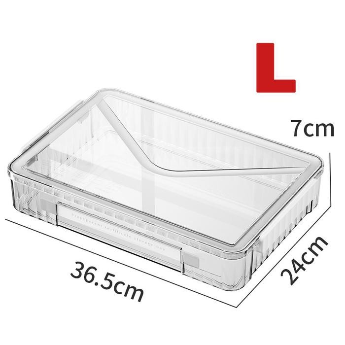 

Kotak Dokumen PET Kotak Penyimpanan Dokumen Transparan Dengan Pegangan - L-36.5×24×7
