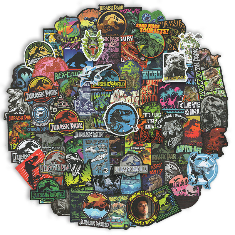 

50/75PCS/Pack Jurassic Park Dinosaur Animals Graffiti Stickers For Furniture DIY Chair Toy Car Trunk Computer Motorcycle