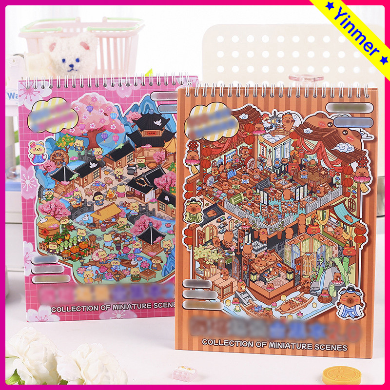 

COD✨Stiker Lanskap Miniatur Stiker Rumah 3D Besar Dekorasi Gadis-Yinmer