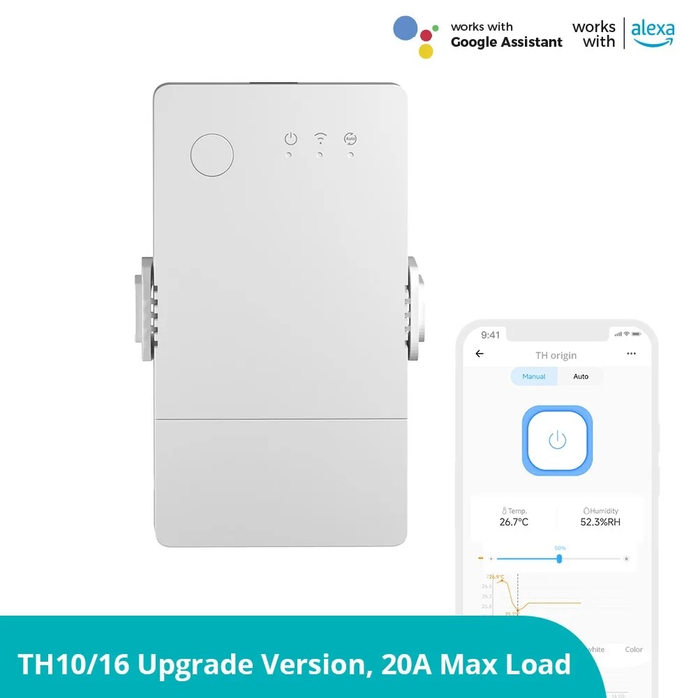 SONOFF TH10/TH16 Upgrade Version TH Origin Smart Temperature And Humidity Monitoring Switch Support 