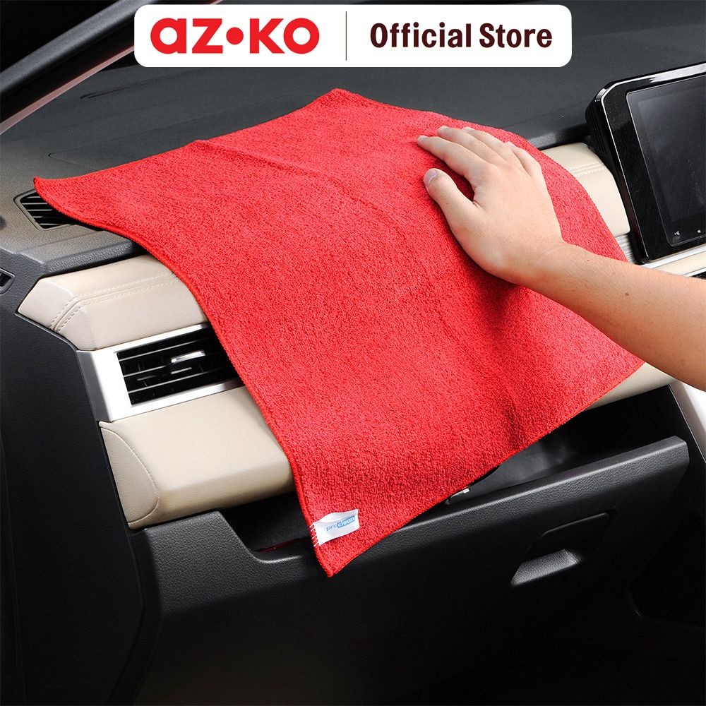 AZKO Proclean 40X40 cm Kain Lap Interior Mobil Microfiber - Abu-Abu Lap Microfiber Mobil Kain Pember