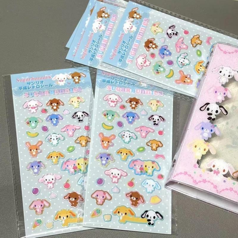 

Kawaii Sanrio Sugarbunnies Bonbonribbin Cartoon Cute Bubble Stickers Decorative Hand Account Student Stickers Creative Gifts