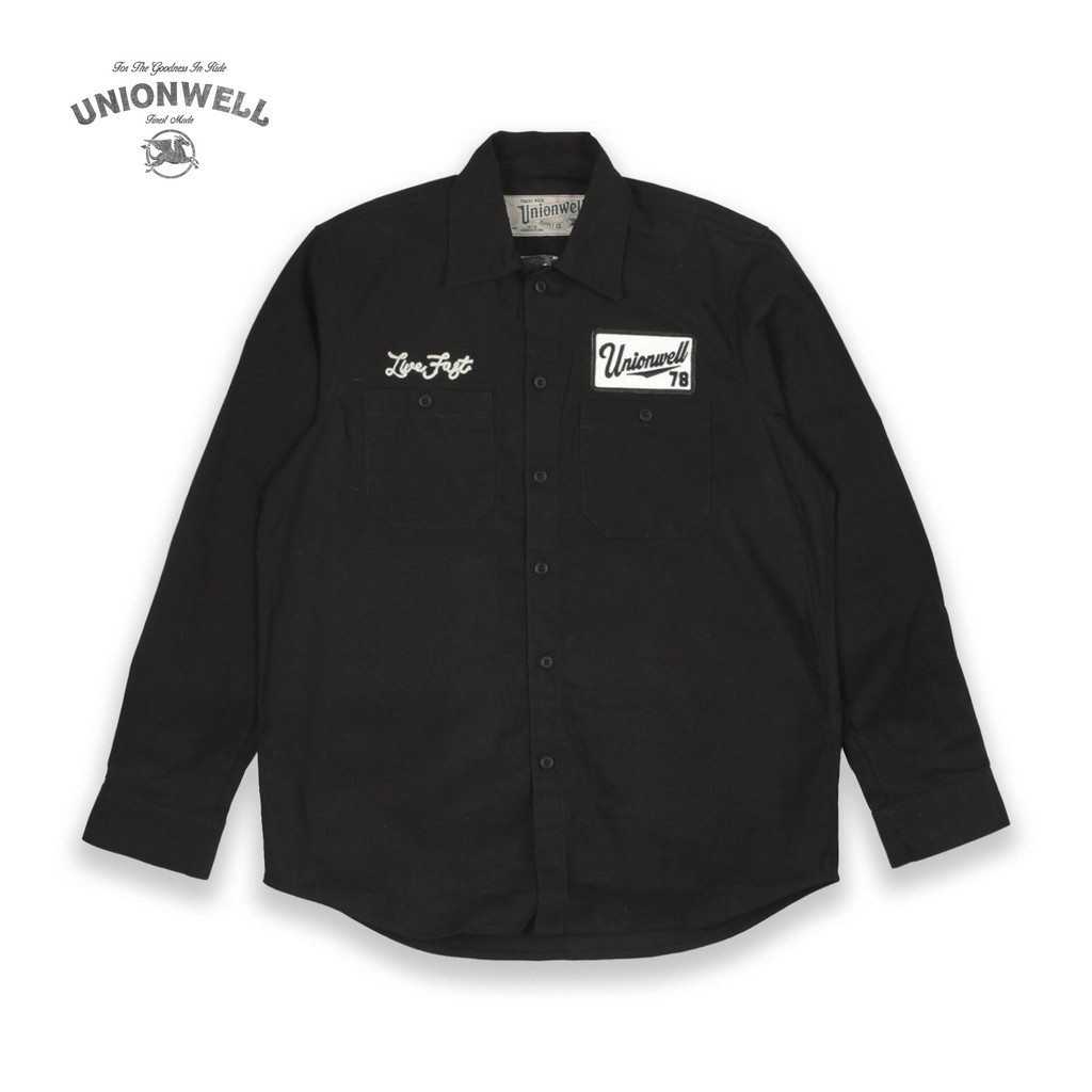 Unionwell Shirt Roundlogo Ls Shirt Black