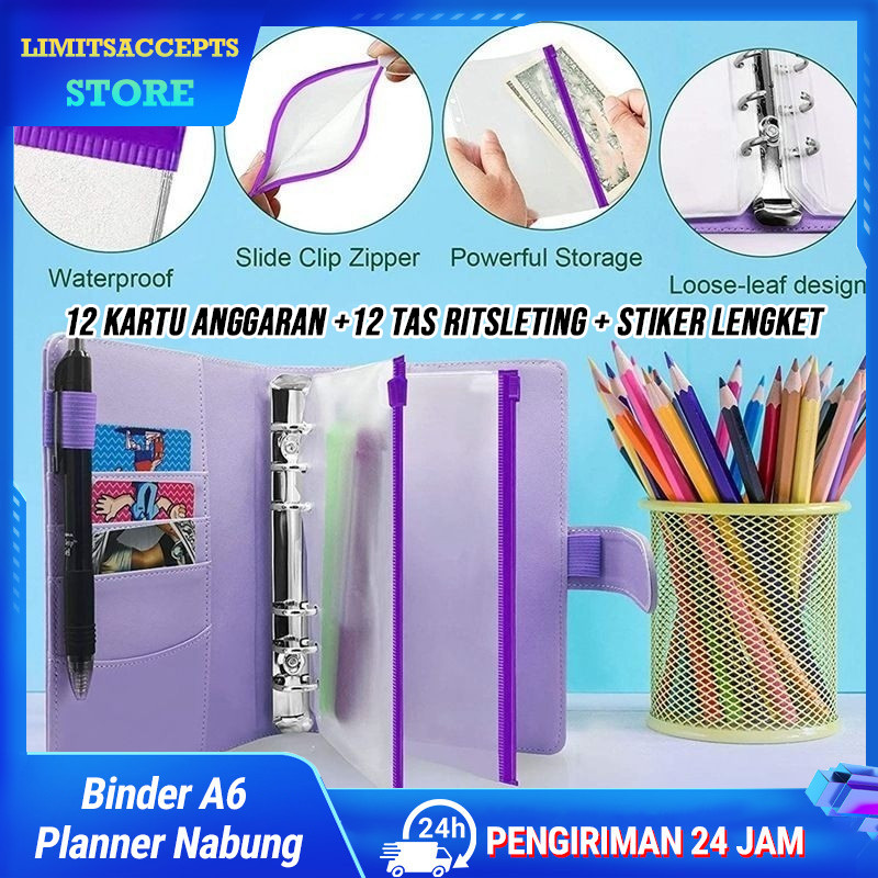 

​​Binder A6 Planner Nabung - Paket Lengkap Budgeting Organizer - Ring Buku Perencana Keuangan​​