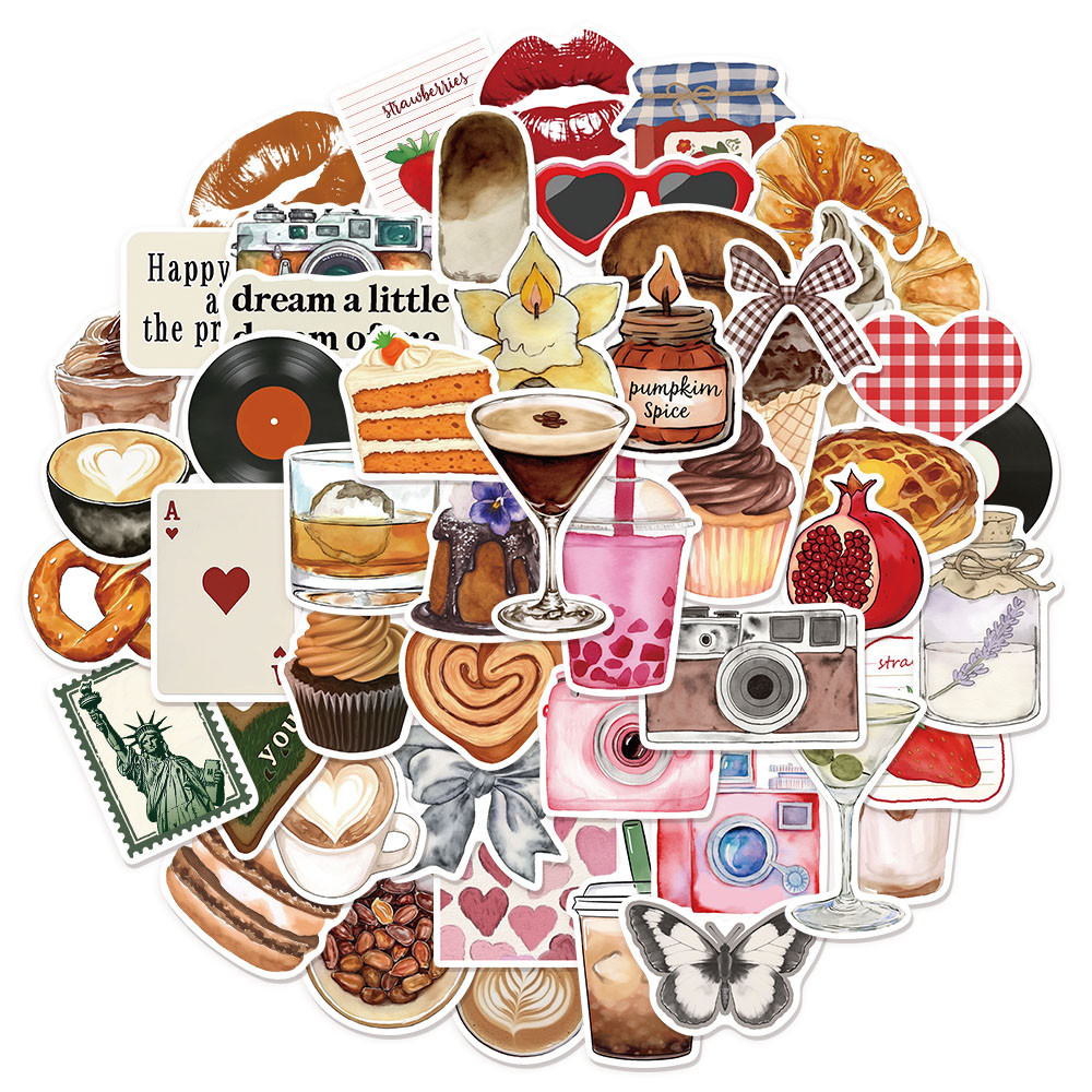 

50PCS Pinterest Inspired Aesthetic Fun Graffiti Stickers DIY Luggage Speaker Water Cup Notebook Waterproof Stickers