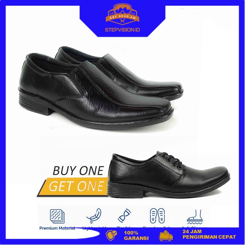 Sepatu pantofel pria / Sepatu / Sepatu pria / Sepatu Kantor / Sepatu Murah PI PLS Bundling 02 [StepV