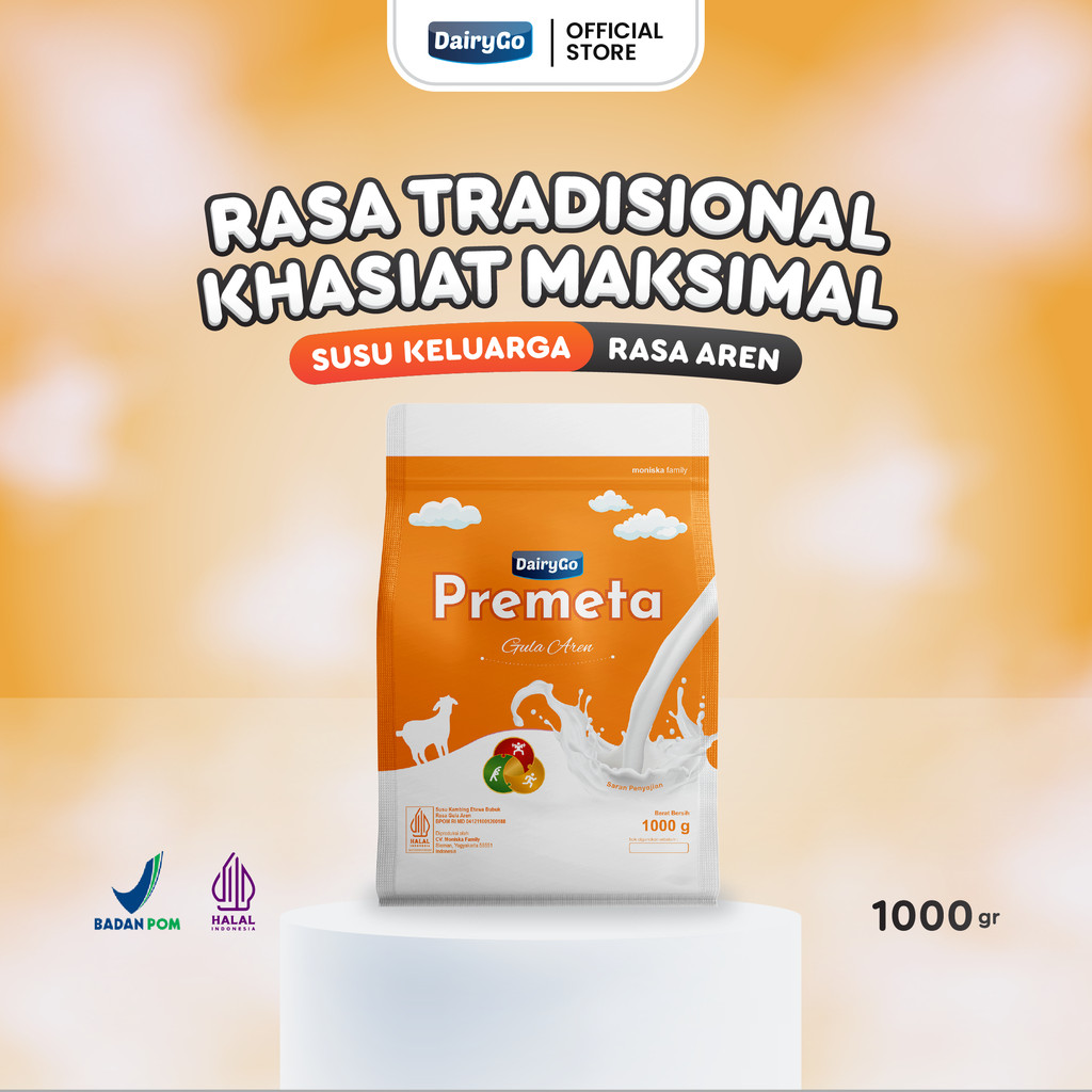 

Susu Kambing Etawa Bubuk Aren 1kg Alami Bantu Atasi Asam Urat Kesemutan dan Kebas By Dairygo