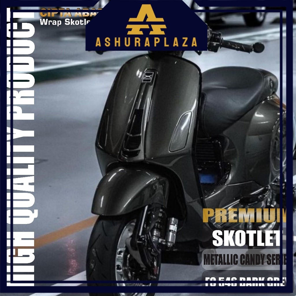 SKOTLET STIKER MOTOR GREY METALLIC CANDY SCOTLITE LIGHT GREY METALIK CANDY SKOTLET ABU GREY CANDY SC