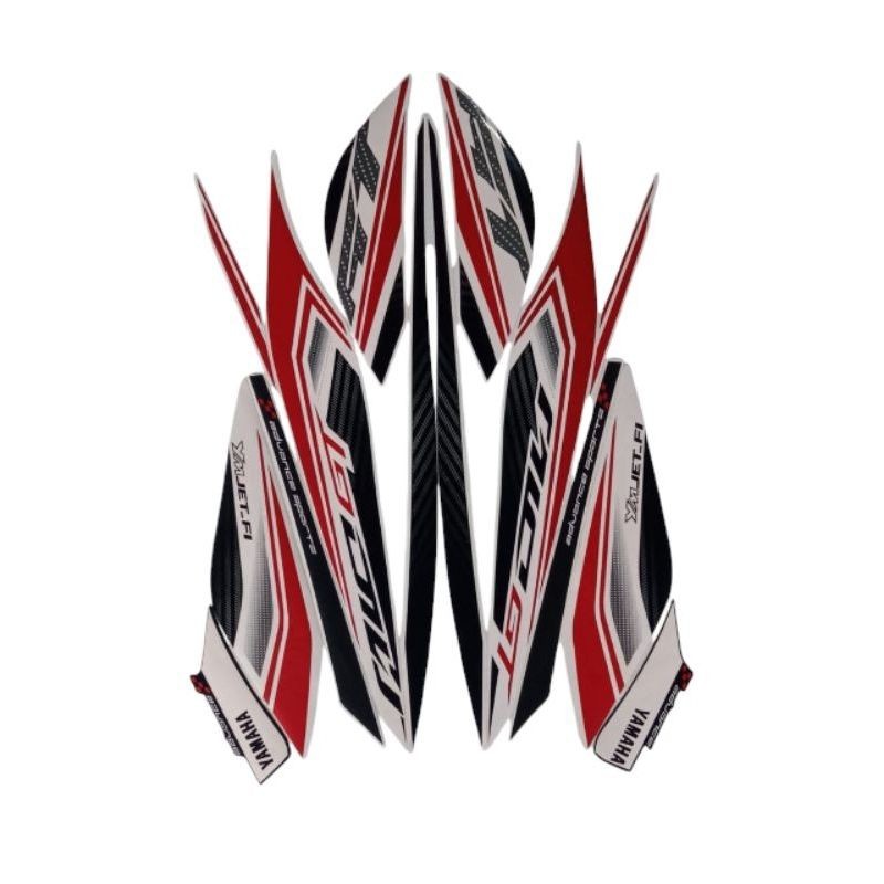 Lish stiker striping standart motor YAMAHA MIO GT 2013 warna putih merah