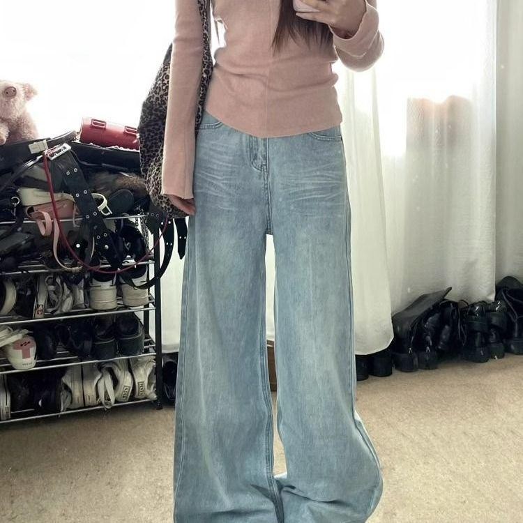 Celana Panjang Retro Jeans Wanita Baggy Pants Import Highwaist Jeans