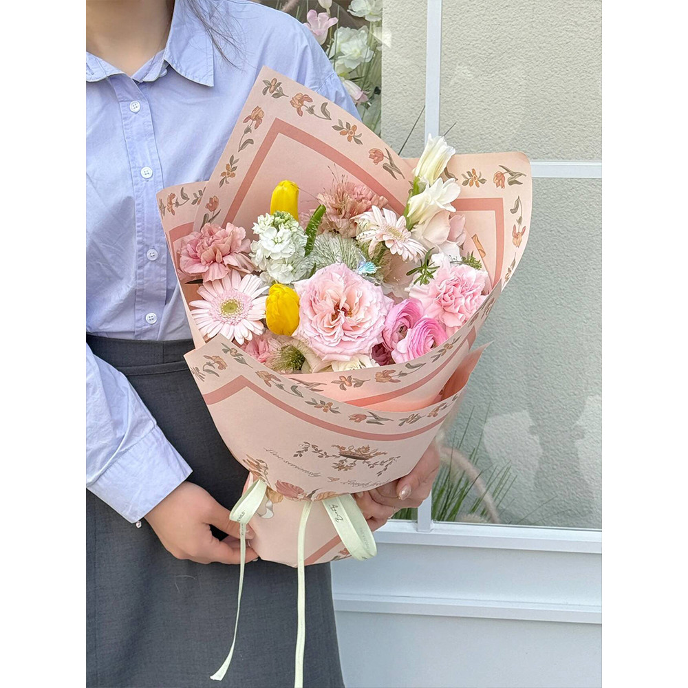 

Spring Overture Flower Wrapping Paper Art Kraft Paper Sheets Korean Paper For Flowers DIY Craft Paper