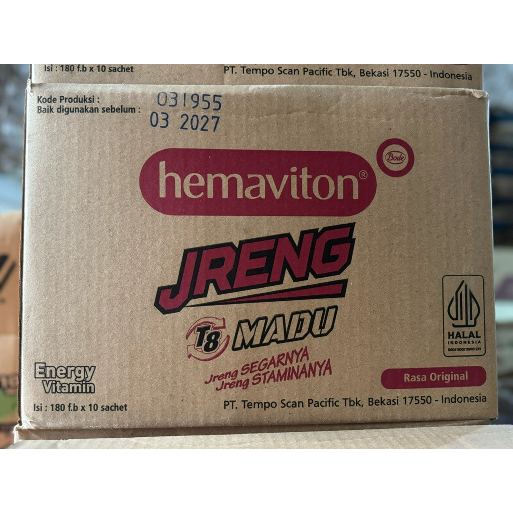 

Hemaviton Jreng 180 f.b x 10 sachet / 1 dus
