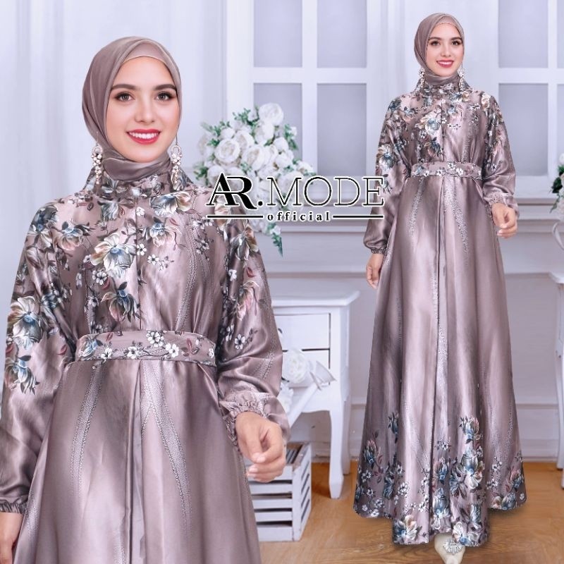 Gamis SET HIJAB Segi Empat Silk Allsize dan Jumbo
