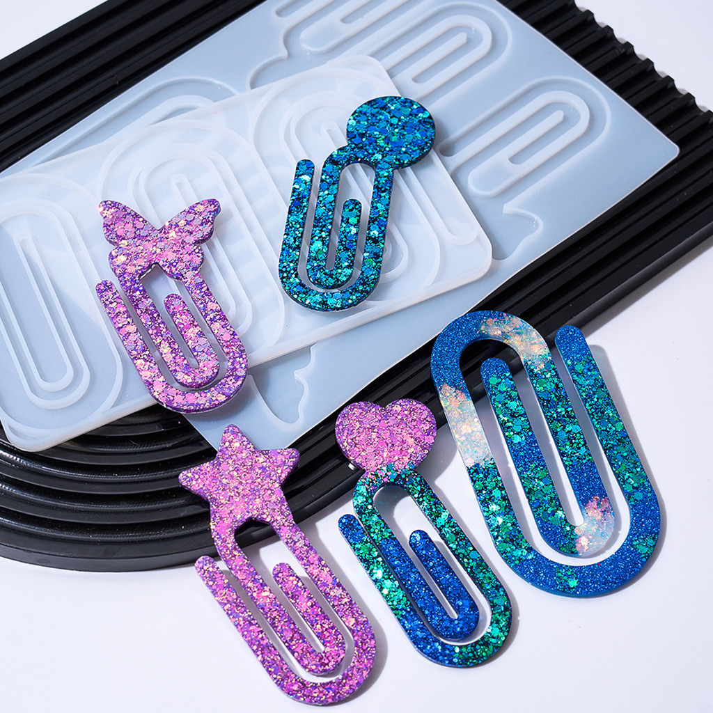 

DIY Bookmark Paperclip Silicone Molds UV Resin Craft Creative Book Clips Office Supplies Gift Making Jewelry Pendant Moulds