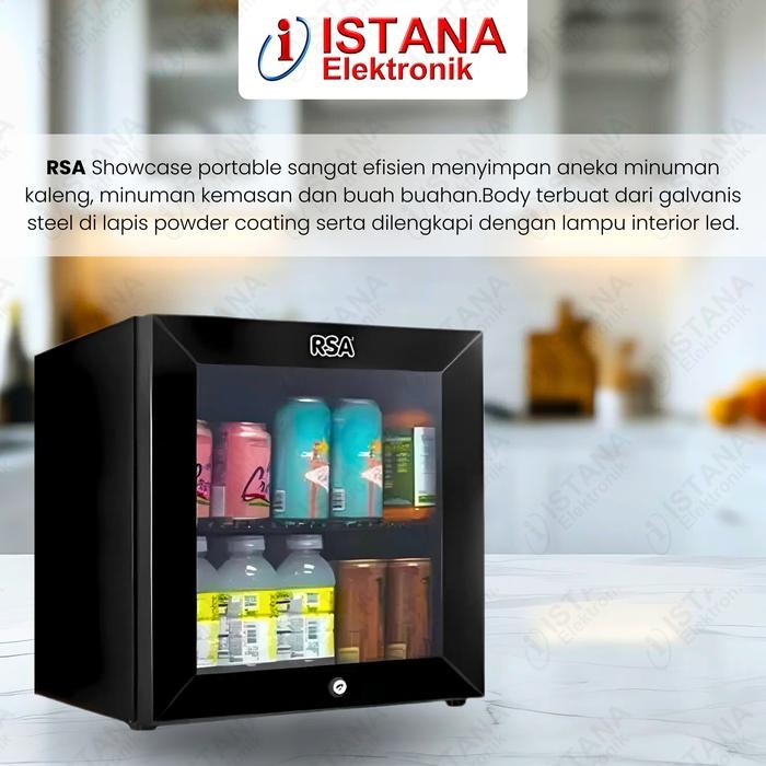 RSA SHOWCASE PORTABLE MINI BAR 52 LITER LSC-52