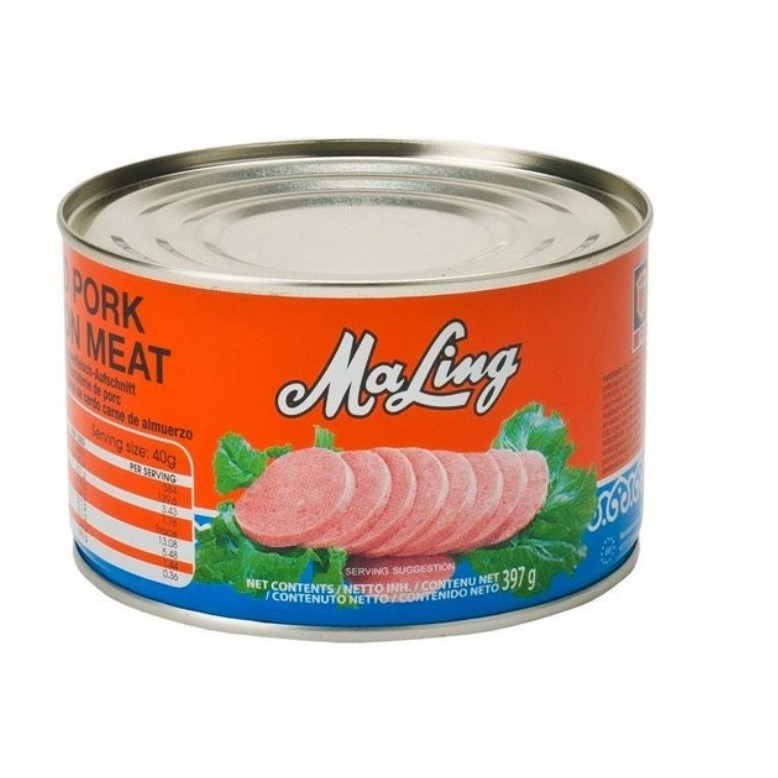 

MA LING LUNCHEON PORK 397 GRAM TTS CANNED / DAGING HAM BABI MALING KALENG