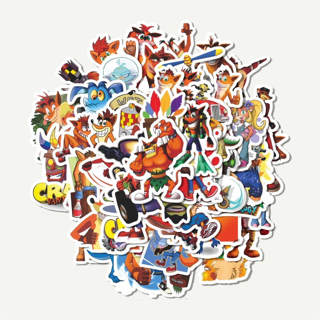 

Sticker Pack Stiker Game Series Crash Bandicoot Character 2 | Sticker TUMBLR | Stiker LAPTOP KOPER HELM