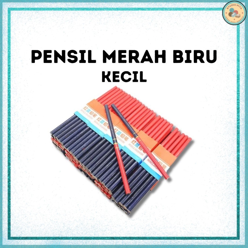 

Pensil merah biru kecil / pensil pola merah biru kecil ORIGINAL