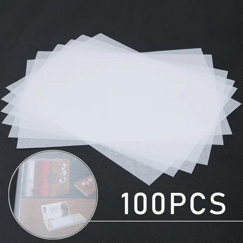 

100pcs A4 Translucent Tracing Copy Paper Carbon Paper Fabric Drawing For DIY Art Drawing Calligraphy Painting