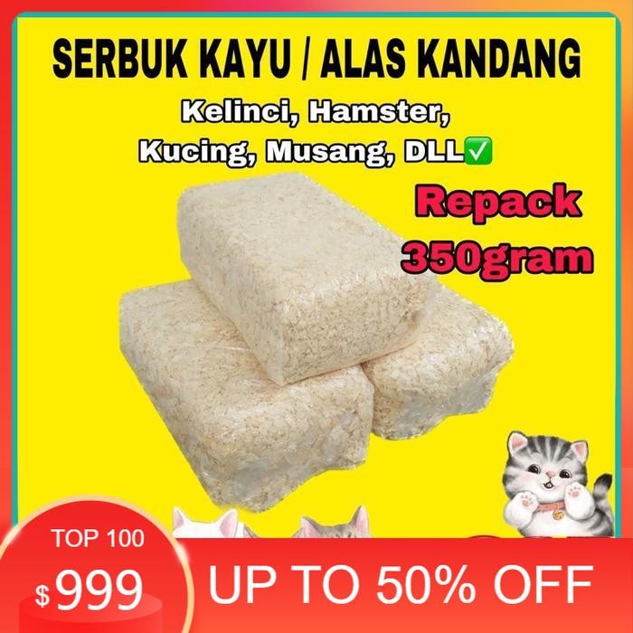 Serbuk Kayu Hamster Kelinci Kucing 350g Serbuk Kayu Kelinci Serbuk Kayu Marmut Alas Kandang Hamster 