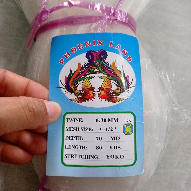 Jaring ikan senar 0.30 3½ inchi 70md/80yds yoko jaring ikan murah