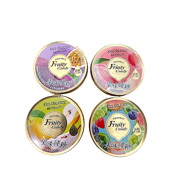 

Kiss Delicias Vitamin C Fruity Candy Mix Fruits, Passion Fruit, Peach & Pear 60g