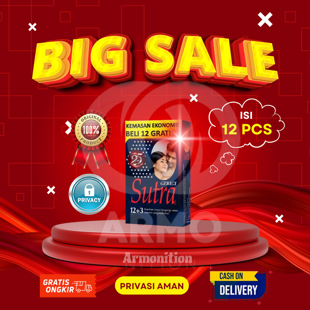 Promo Termurah!! Bisa COD Sutra Kondom Sutra Gerigi isi 12 dan Bonus 3 Kondom dengan Material Lateks