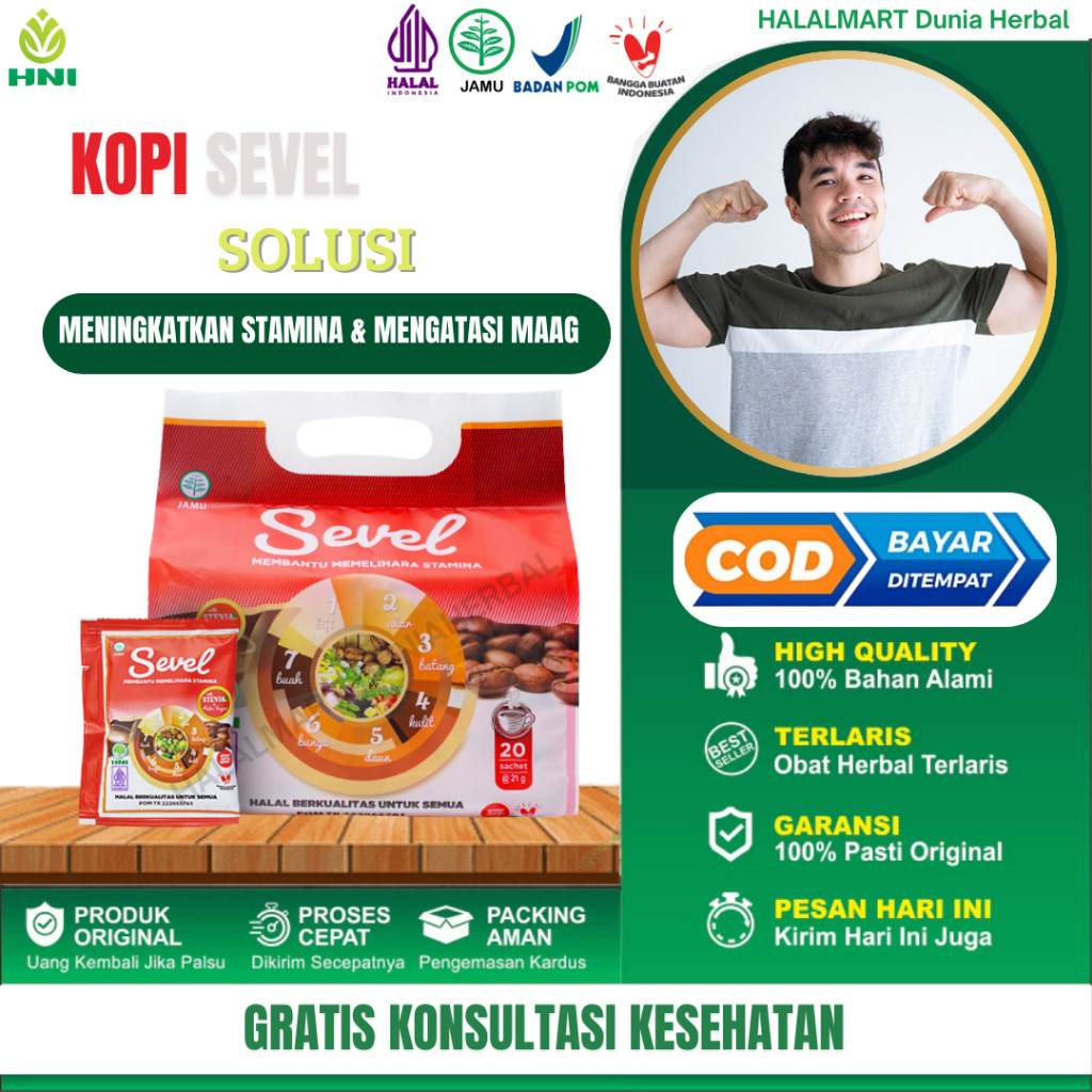 

Kopi Sevel HNI Isi 20 Sachet Kopi Herbal Untuk Membantu Mendapatkan Vitalitas Saat Beraktifitas Sebagai Sumber Energi Kopi Yang Aman Dilambung Mengobati Gejala Flu Sakit Kepala Masuk Angin