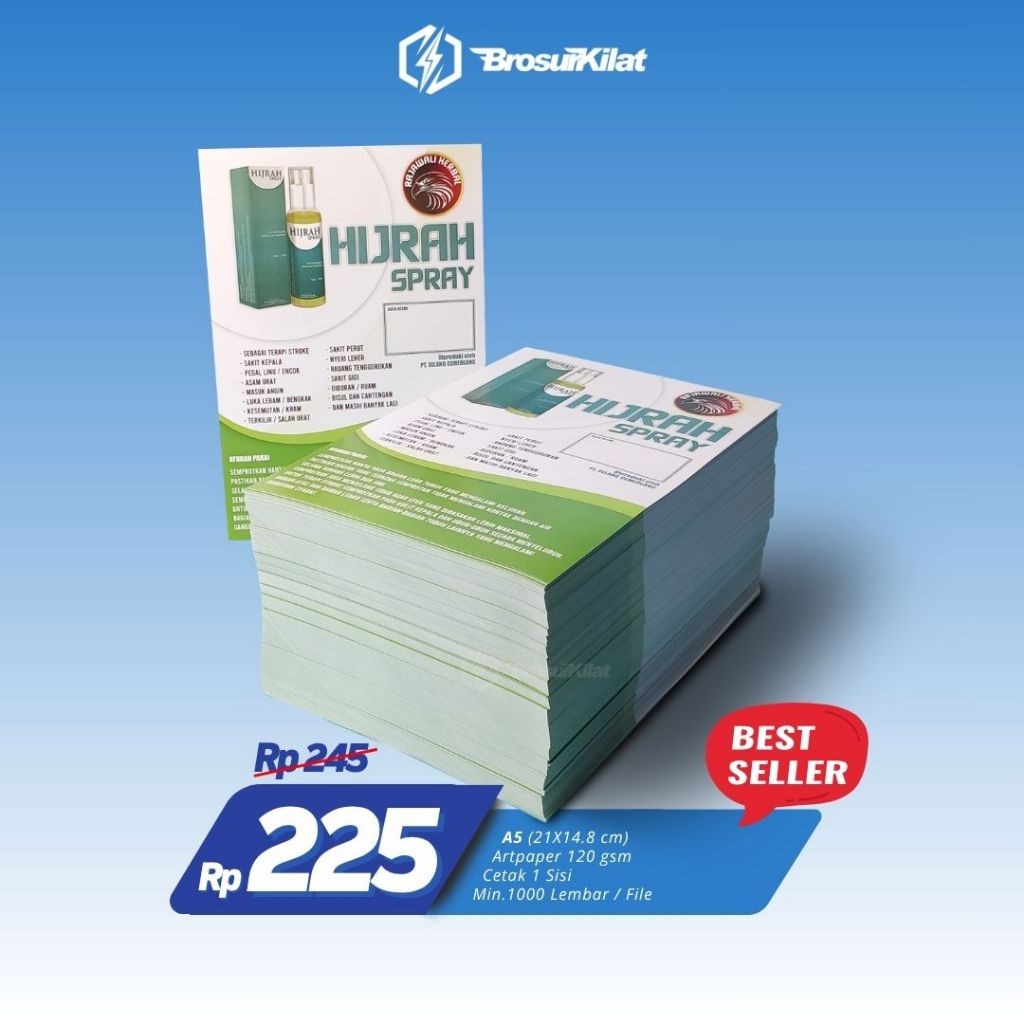 

Cetak Brosur Murah A5 (1000 lembar)
