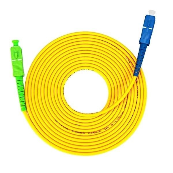 SCAPC - SCUPC Fiber Optic SC/APC - SC/UPC Patchcord 5 meter simplex