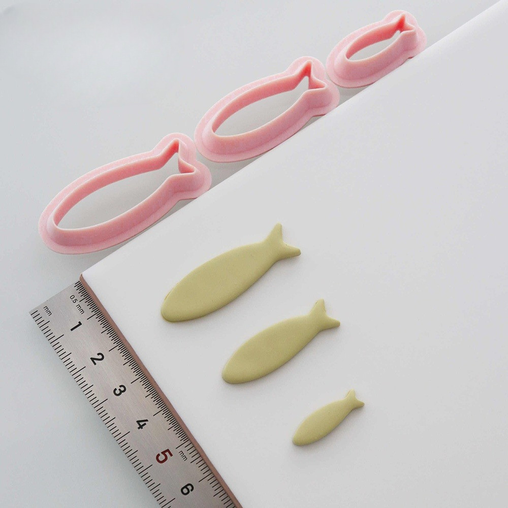 

3 Sizes Cute Fish Soft Pottery Polymer Clay Cutters Earring Jewelry Making Polymer Clay Tools Earrings Cutters Hand Tools
