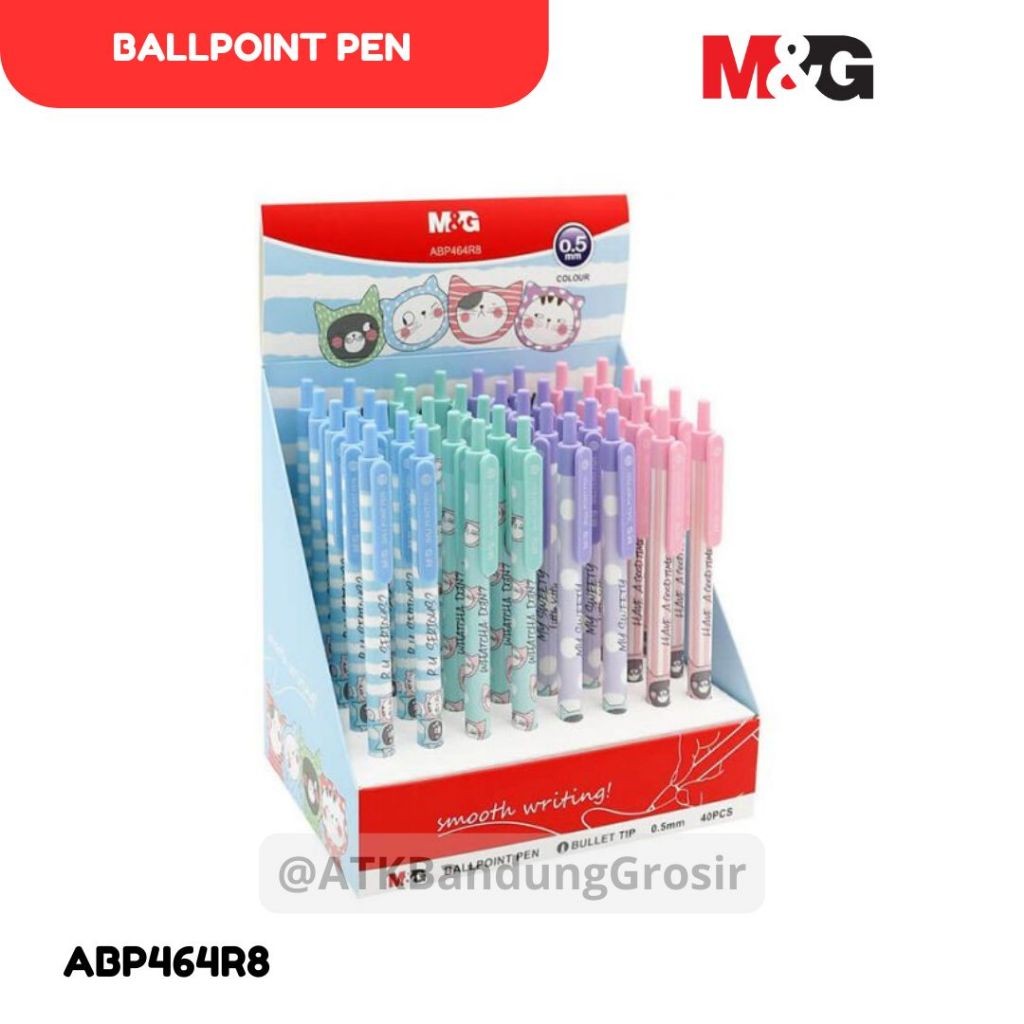 

Pulpen Ballpoint Pen M&G So Many Cats Pulpen Retractable Pen Warna Hitam 0.5mm #ABP464R8 Satuan - SHABQ