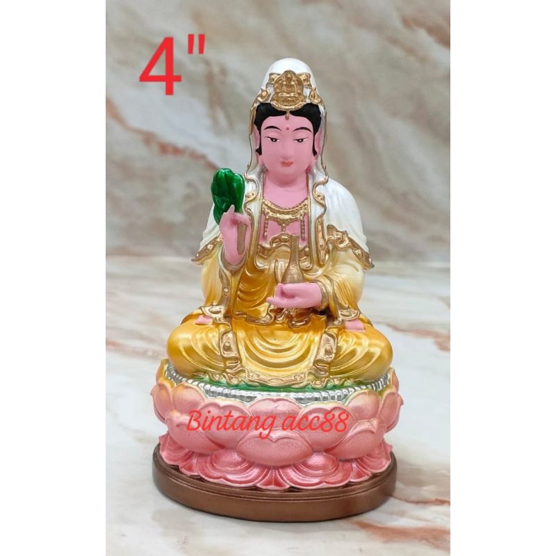 patung dewi kwan im/kwan in - fiber - 4inch - l2
