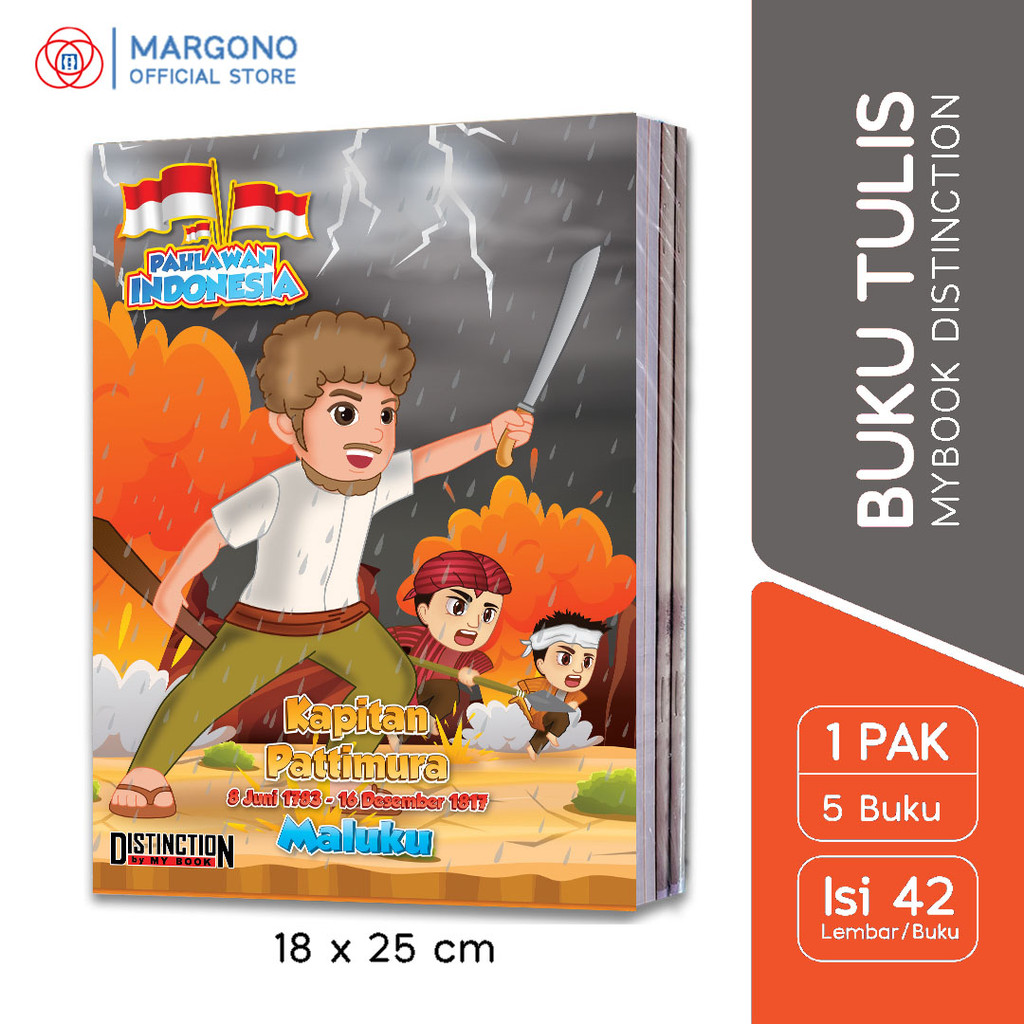

My Book Distinction Buku Tulis B5 Boxy Pahlawan 42 Lembar - 5 Buku