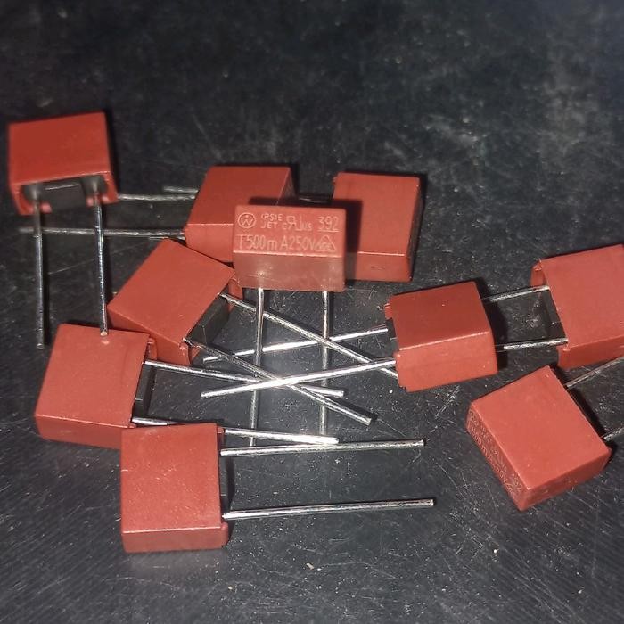fuse kotak 500mA sekring tancap sekering 250v pcb 1/2a amper T500ma 0.5A setengah ampere T500mA250V 