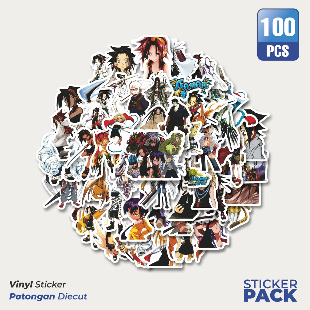 

Stiker Vinyl Stiker Anime Series Shaman King Character Mix 1 Waterproof Aesthetic- Untuk Laptop, Motor, dan Helm - Paper Stationery Pack