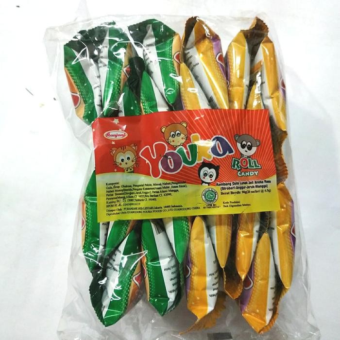 

[warna random] Youka roll candy permen lunak | pack isi 20 sachet