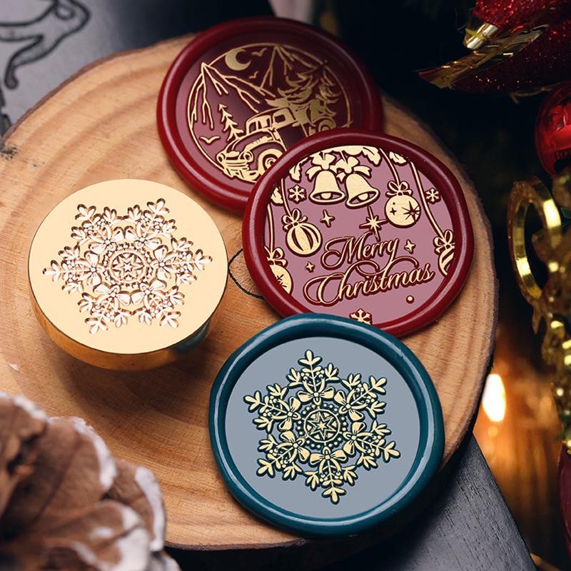 

Winter Element Seal Wax Stamps Copper Pattern Carving Scrapbook/Envelope/Greeting Card/Nvitation Letter Sealed Wax Seal Christma