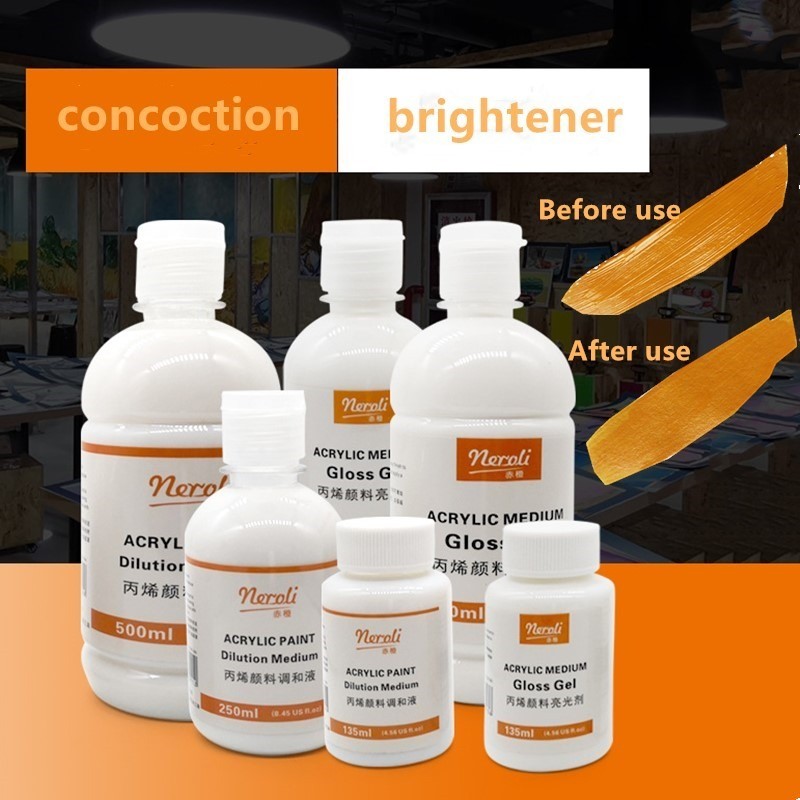 

250/500ml Acrylic Pigment Blending Liquid Light Agent Art Supplies Oil Painting Works Fixing Protection Polishing Oil Thinner