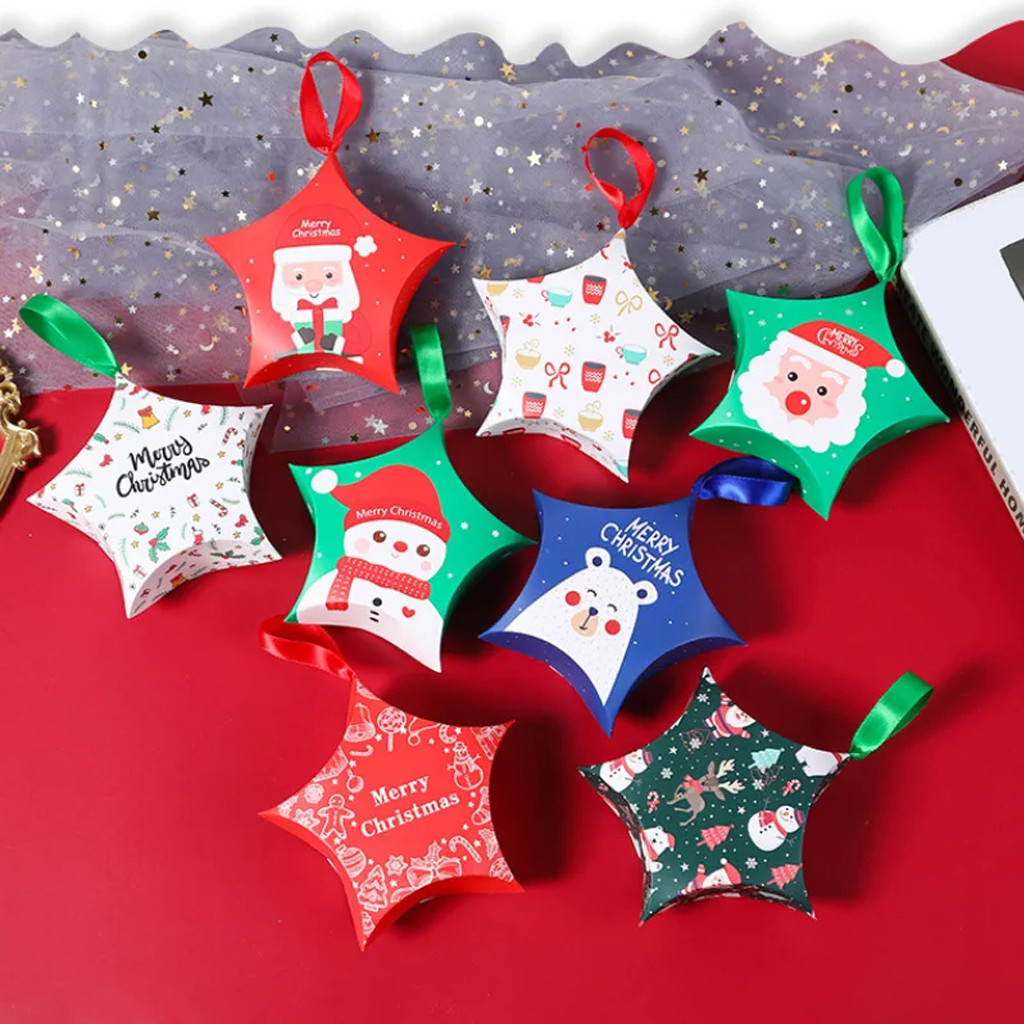 

TBB Kantong Karton Motif Natal Goodie Bag Christmas Season Bentuk Bintang R1195